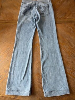 7 For All Mankind Light Blue Flared Wide Leg Jeans
